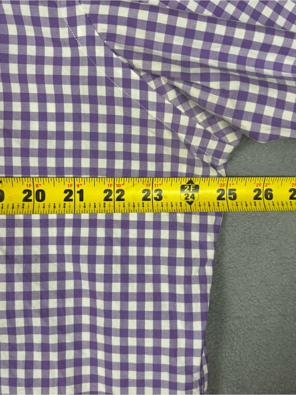 Ralph Lauren Mens XL Purple White Gingham Check Button Down Shirt Custom Fit - Picture 6 of 9